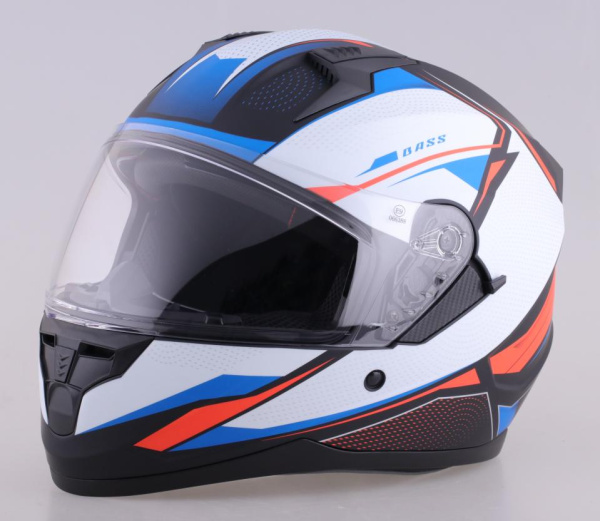 Шлем мото интеграл RACER (Рейсер) BLD-M67E (XL) черный/синий | Мототека